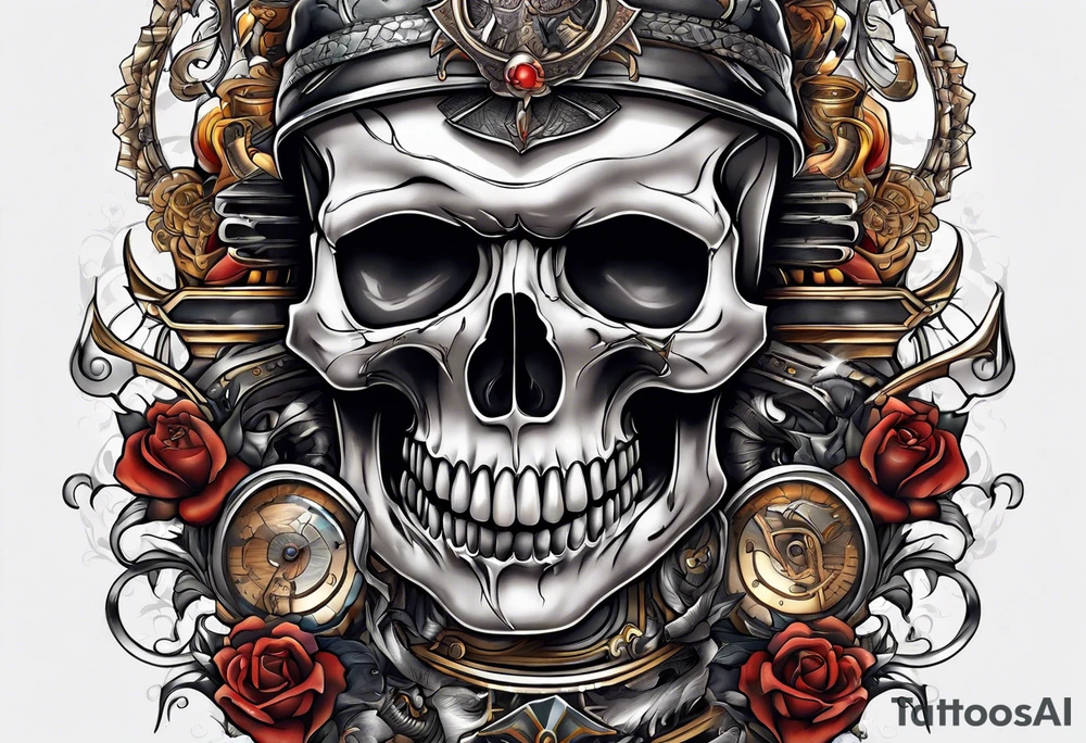 death pointing out tattoo idea