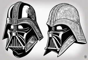 Sith Lord Helmet tattoo idea