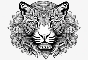 jaguar aztec shoulder tattoo idea