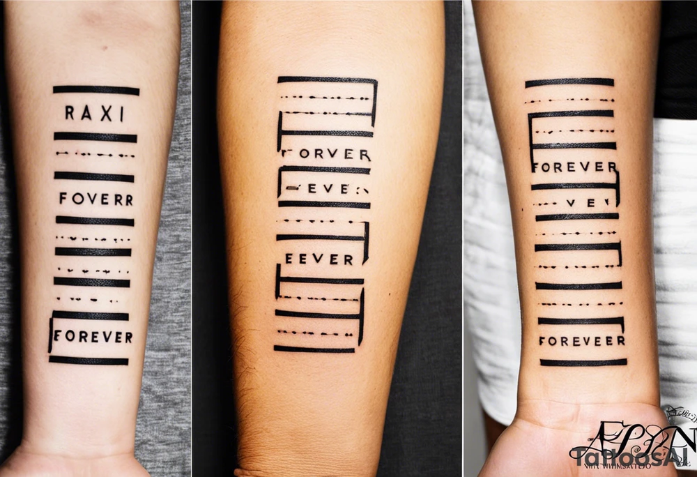 The words forever & Ever. Roman Numerals for 6,12,2012. Small forearm tattoo tattoo idea