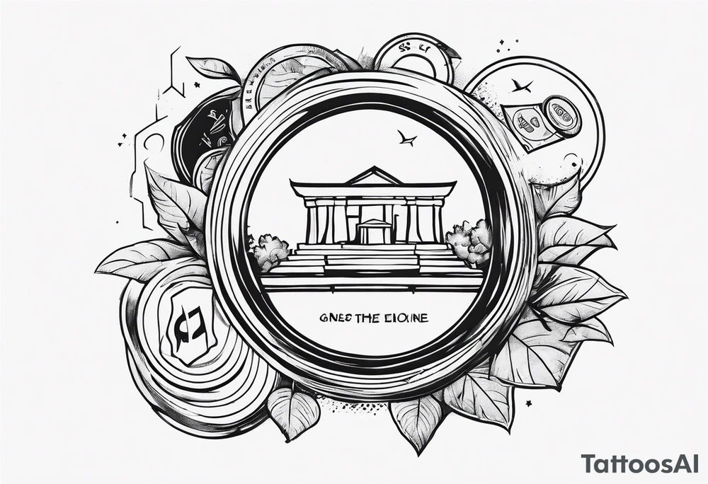 Clothes and money tattoo idea