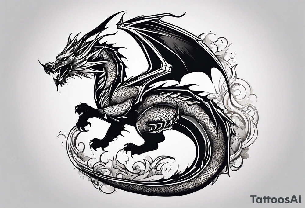 Red dragon tattoo idea