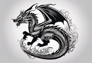 Red dragon tattoo idea