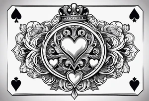 Jack of hearts card tattoo idea