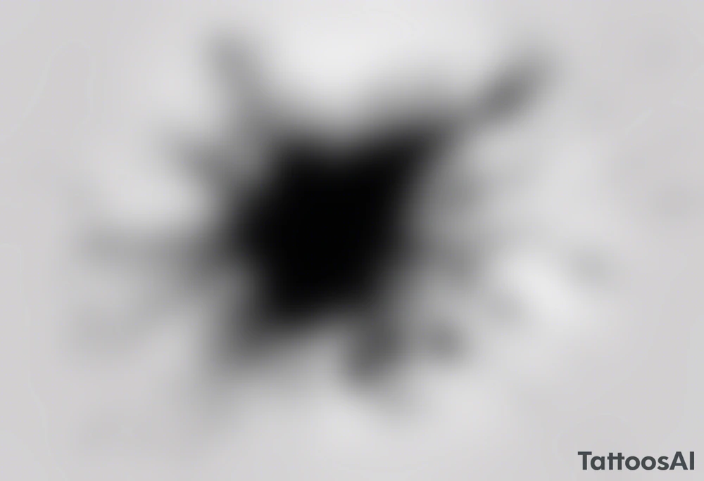 Paint splatter on a white canvas meaning nothing’s perfect tattoo idea