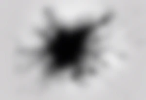Paint splatter on a white canvas meaning nothing’s perfect tattoo idea