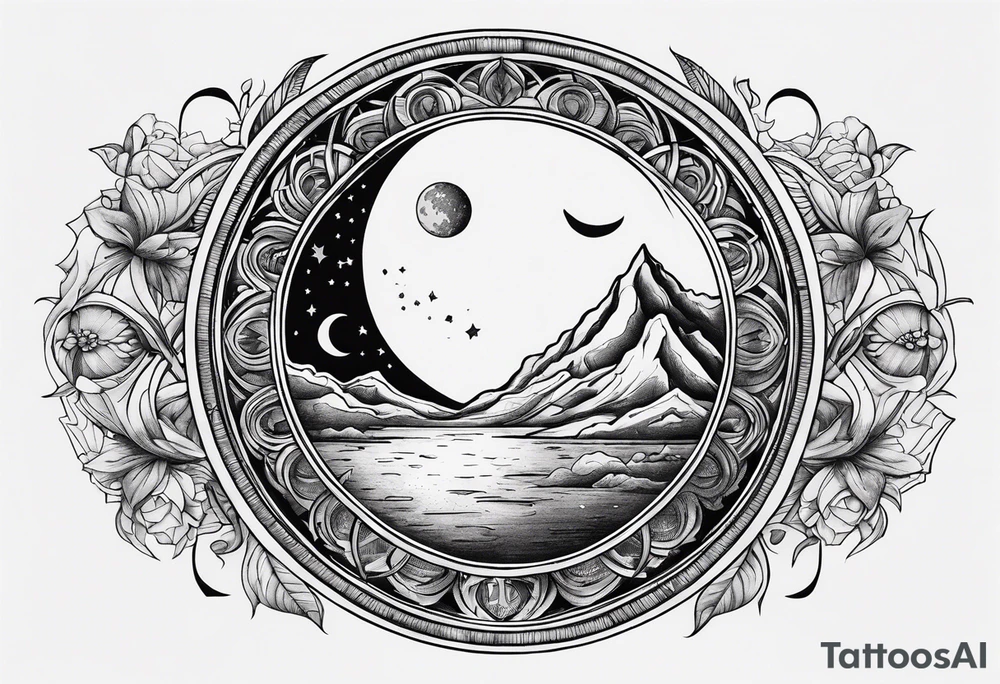 Moon cycle tattoo idea