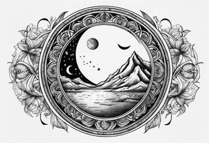 Moon cycle tattoo idea