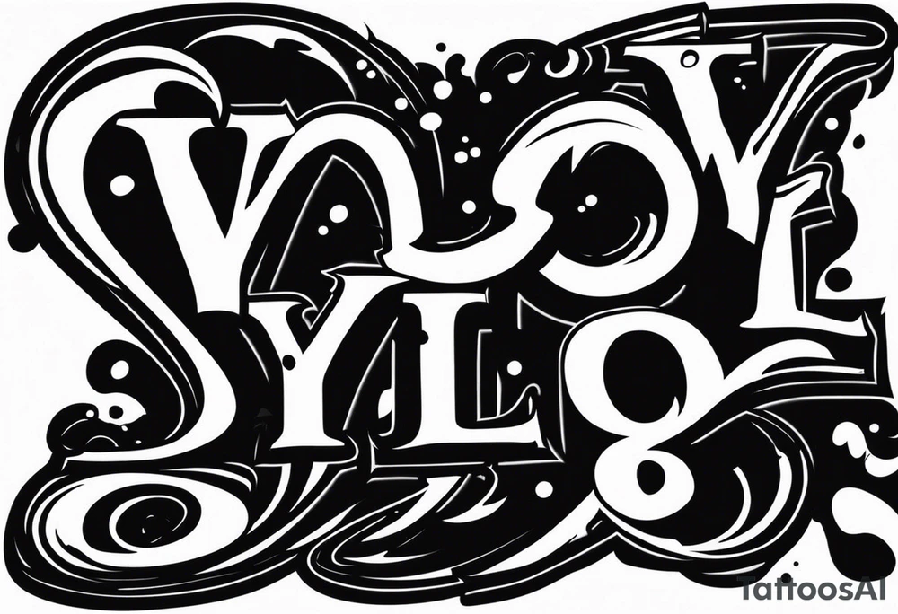 YOLO, make it look like its dripping and make it look cool tattoo idea
