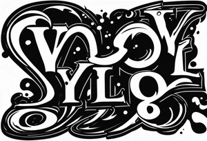 YOLO, make it look like its dripping and make it look cool tattoo idea