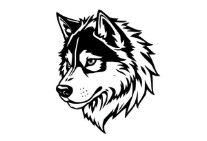 husky tattoo idea