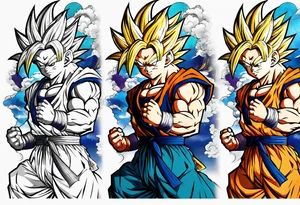 dragon ball full arm tattoo idea