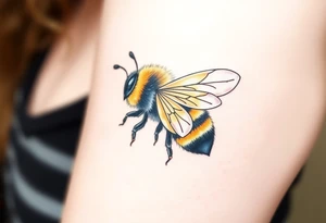 Cute bumblebee tattoo idea