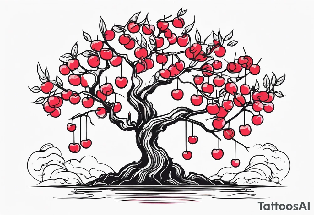 Cherry tree tattoo idea