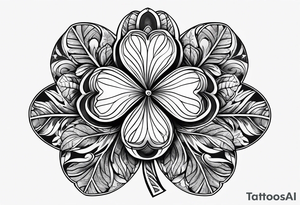 Four leaf clover tattoo idea