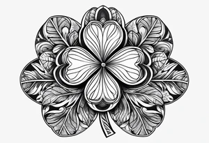 Four leaf clover tattoo idea