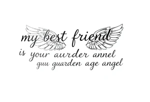 my best friend is my guardian angel with angel wings tattoo idea