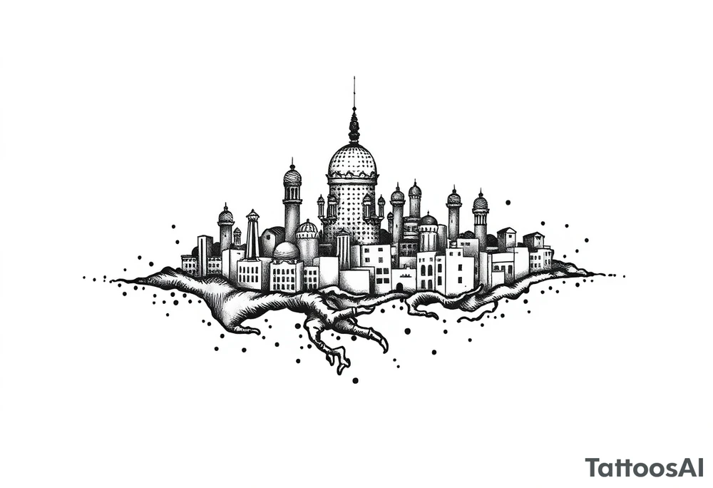city of 
Atlantis tattoo idea