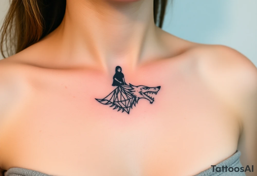 Little red riding hood and big bad wolf tattoo idea