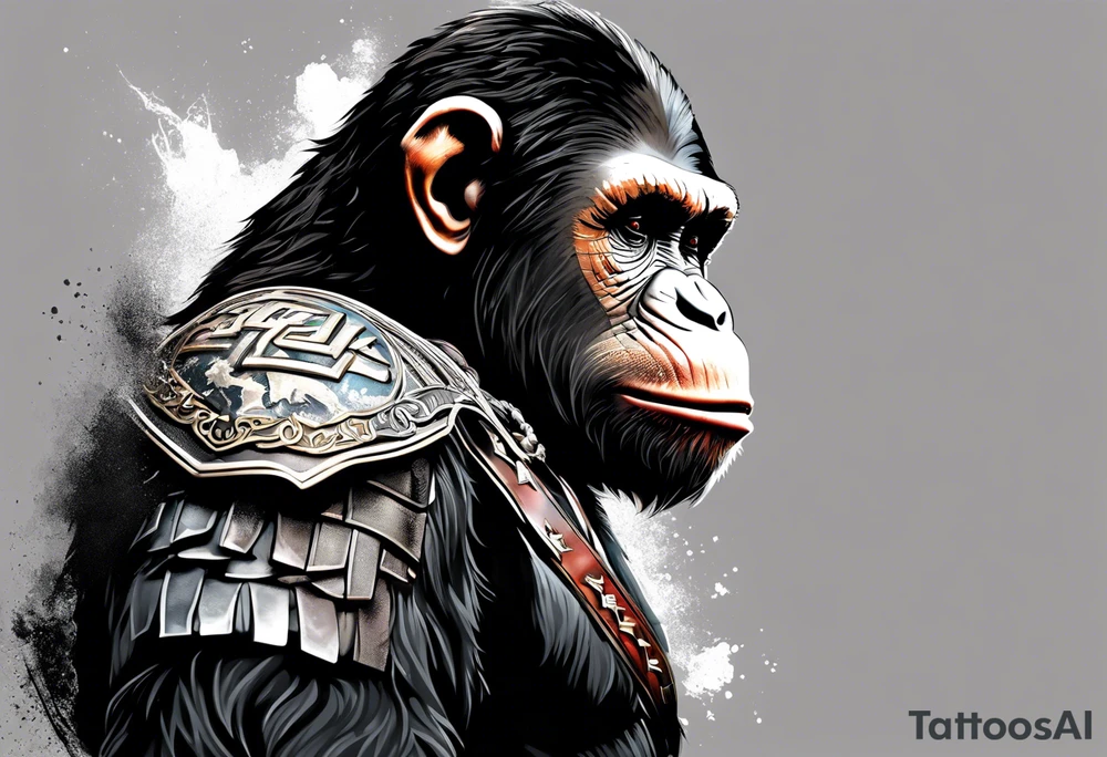 Caesar from the movie planet of the apes tattoo idea