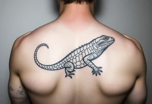 Scale, a lizard wrapped around the shoulder tattoo idea
