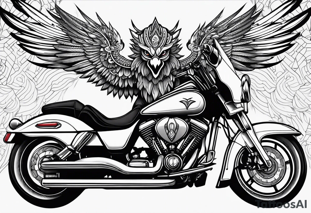 Car low rider gambar garuda tattoo idea