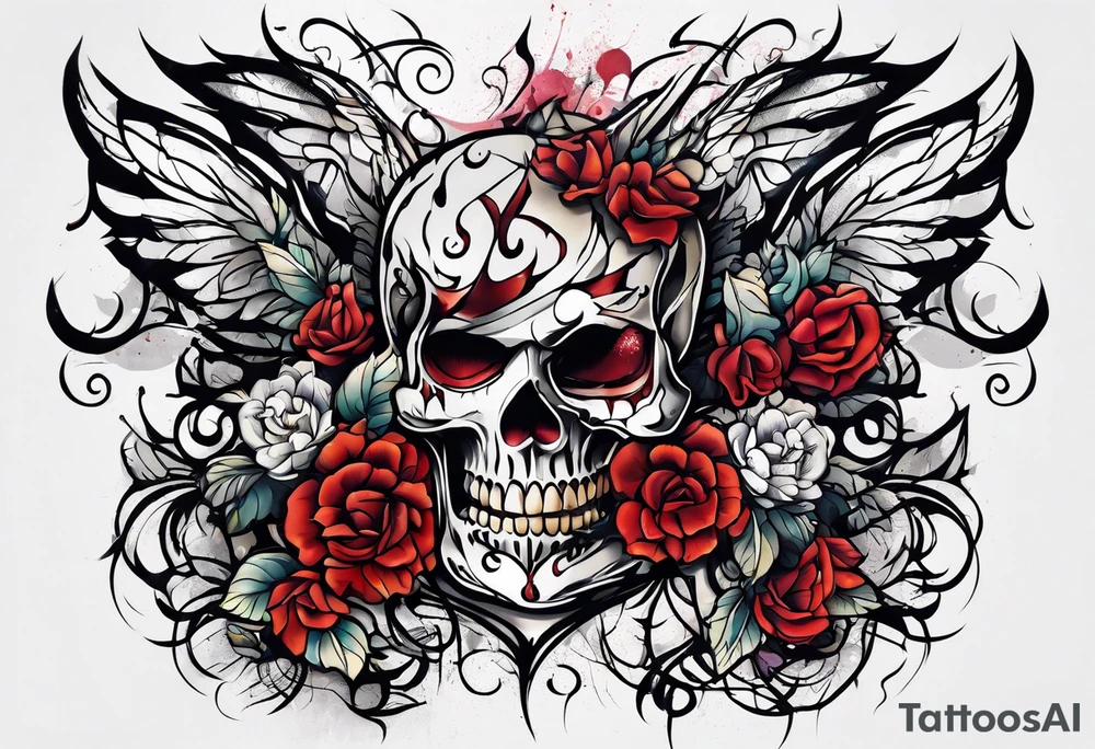 Ripped skin wound tattoo design tattoo idea