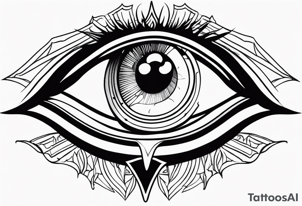 goth themed eye tattoo idea