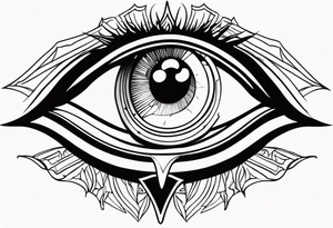 goth themed eye tattoo idea