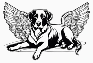 Dog turn over to an angel tattoo idea