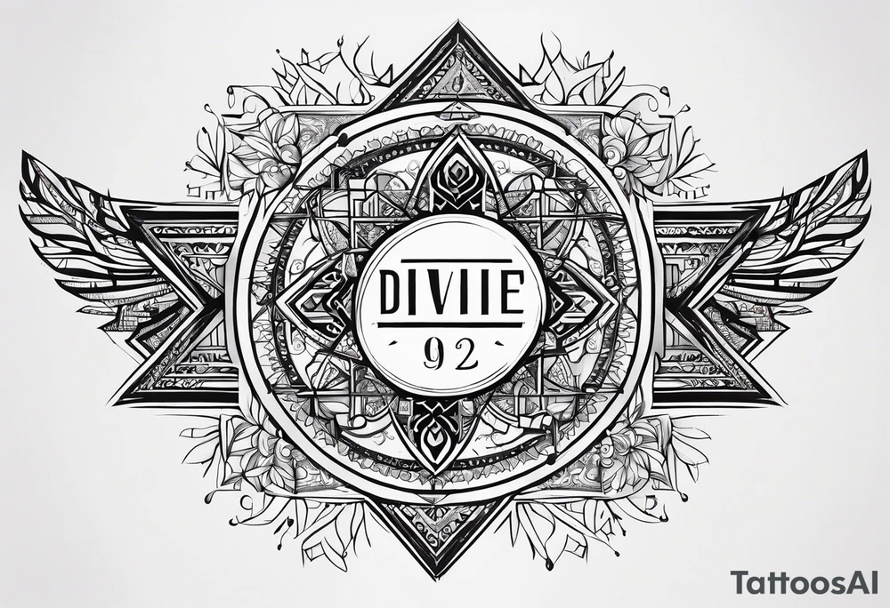 Hebrew phrase הרפו ודעו. Arm length for a female. Divine geometry tattoo idea