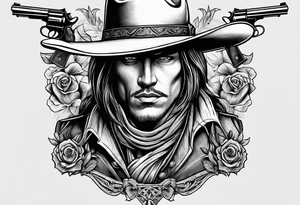 Western gunslinger tattoo idea