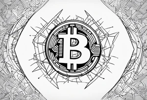 Broken Bitcoin tattoo idea