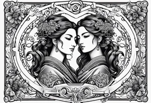 Stoicism Memonto Mori and Amor Fati on a scroll tattoo idea