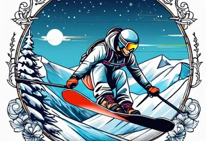 Skiing tattoo idea