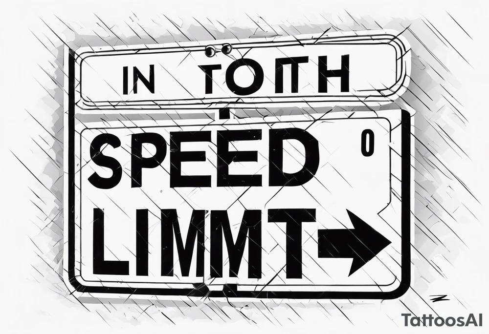 speed limit sign tattoo idea