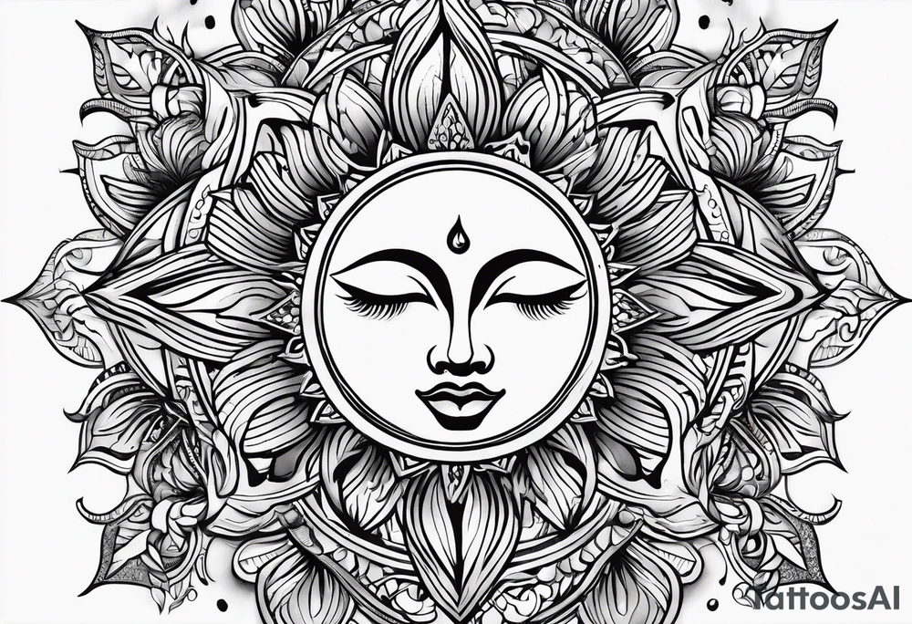 the sun tattoo idea