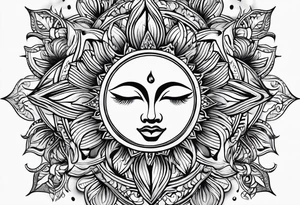 the sun tattoo idea