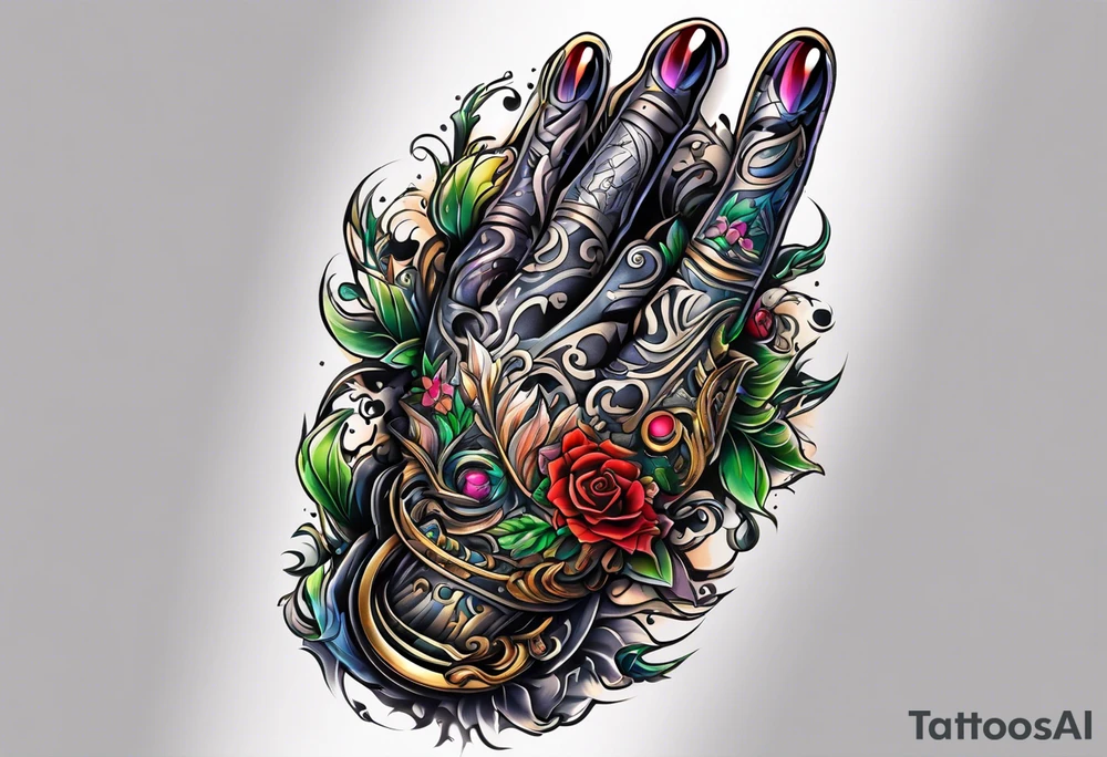 middle finger fuck you tattoo idea