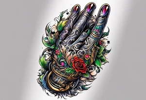 middle finger fuck you tattoo idea