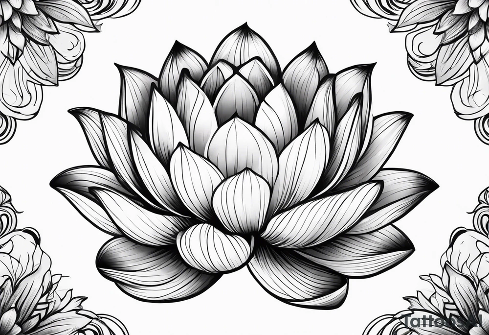 Lotus flower tattoo idea