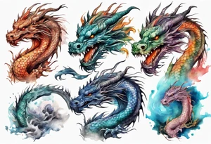 realistic mystic dragon tattoo idea