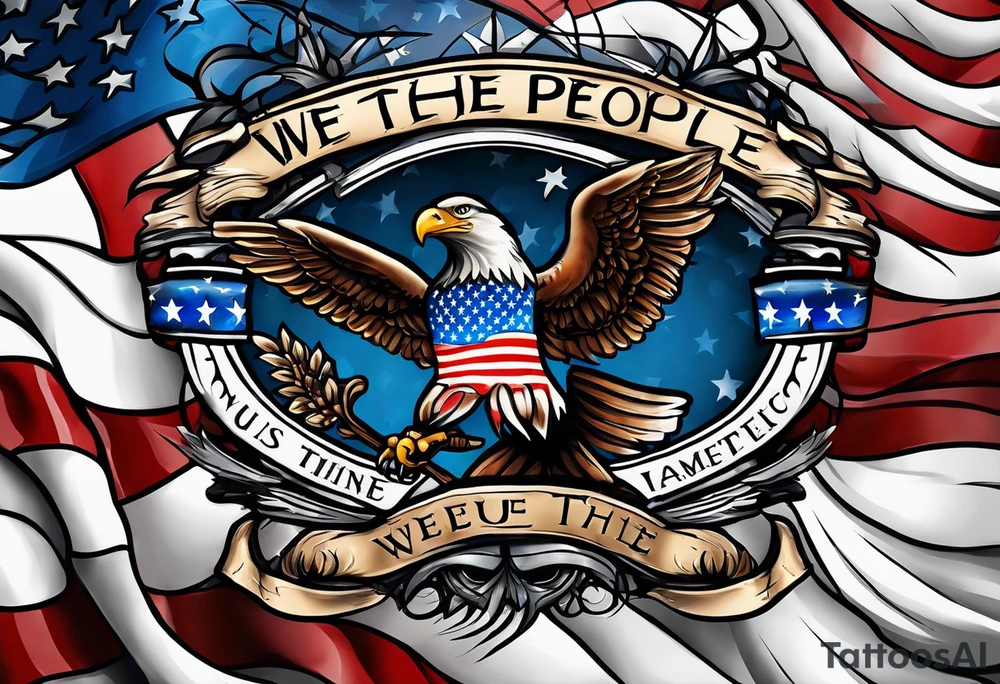 “We The People”
American Flag tattoo idea
