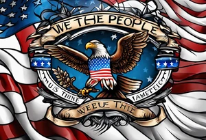 “We The People”
American Flag tattoo idea