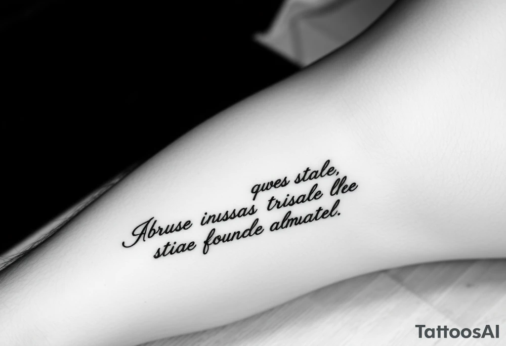 Leg tattoo down quote going down whole side of leg from thigh to ankle tattoo idea