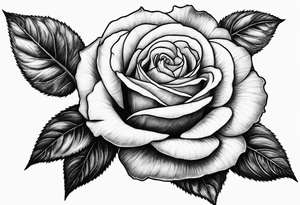 Rose with stem tattoo idea