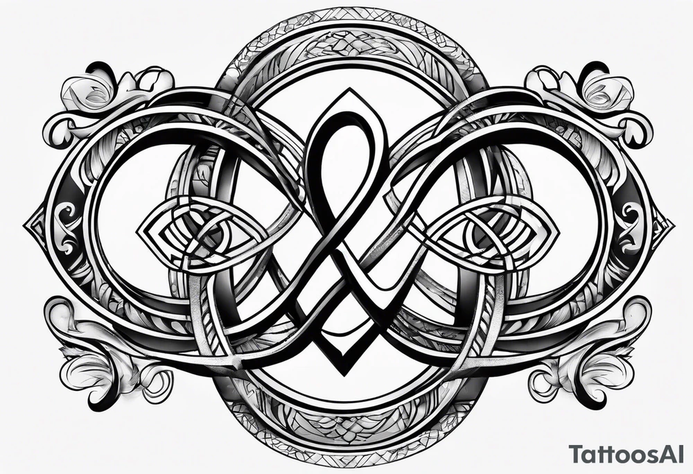 Infinity symbol with p d tattoo idea