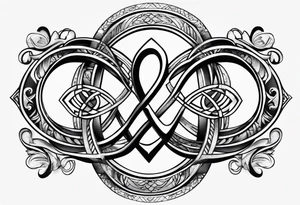 Infinity symbol with p d tattoo idea