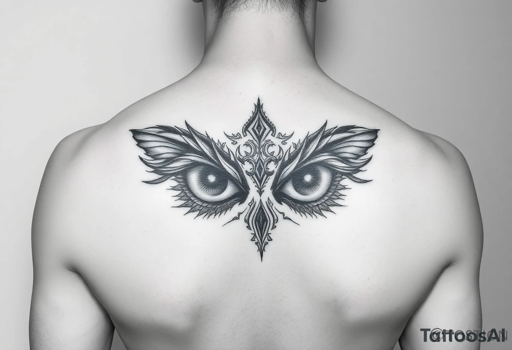 Eyes big and small on my chest tattoo idea