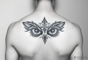 Eyes big and small on my chest tattoo idea